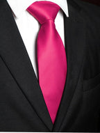 RBOCOTT Solid Color Tie Mens Necktie for Business and Wedding Party