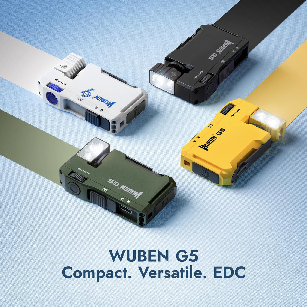 WUBEN G5 Rechargeable EDC Flashlight, Mini Flat Bright Small Flashlight