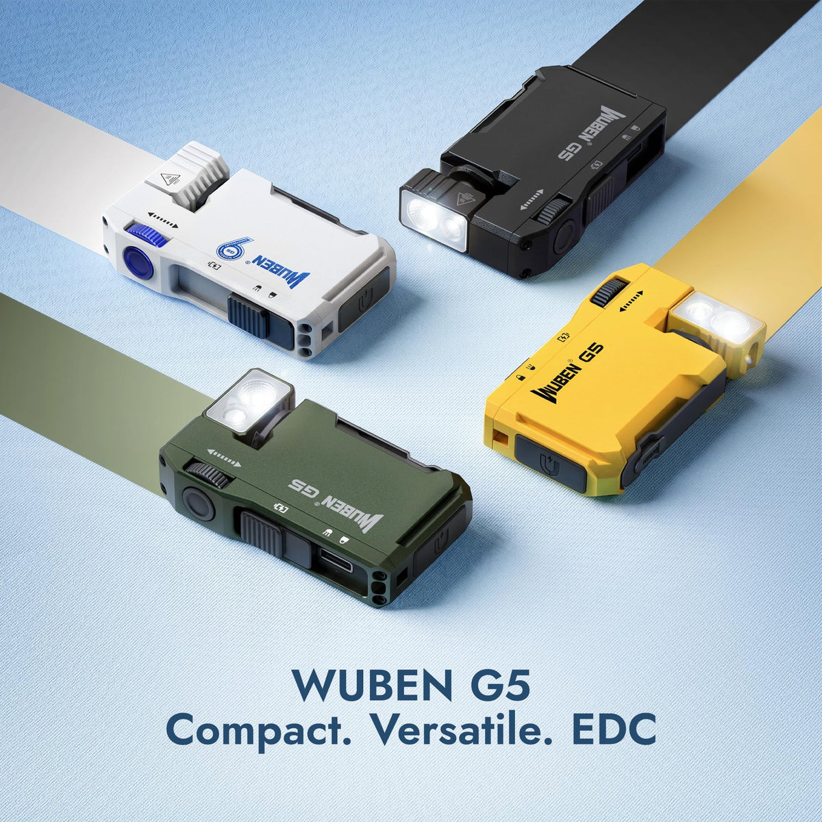 WUBEN G5 Rechargeable EDC Flashlight, Mini Flat Bright Small Flashlight