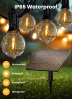 Brightown 52FT Solar String Lights Outdoor Waterproof, Last 30+ Hrs Runtime