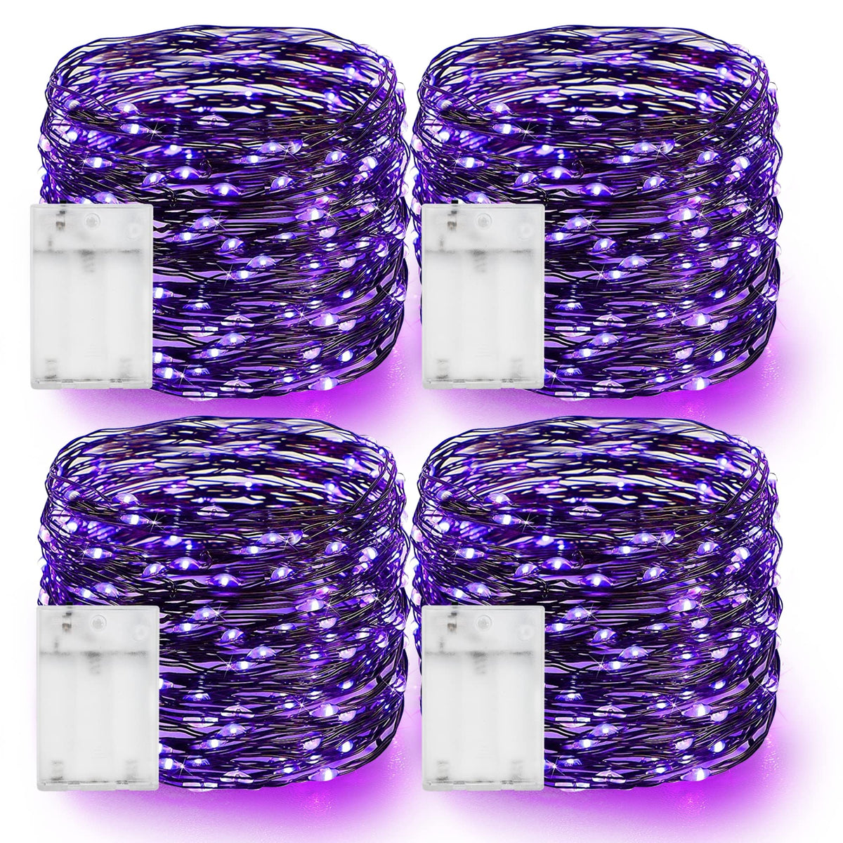 Dazzle Bright Fairy Lights Battery Operated, 20 FT 60 LED Silver Wire Waterproof Battery Operated String Lights, Christmas Decorations for Indoor Outdoor Bedroom Yard Decor, Red