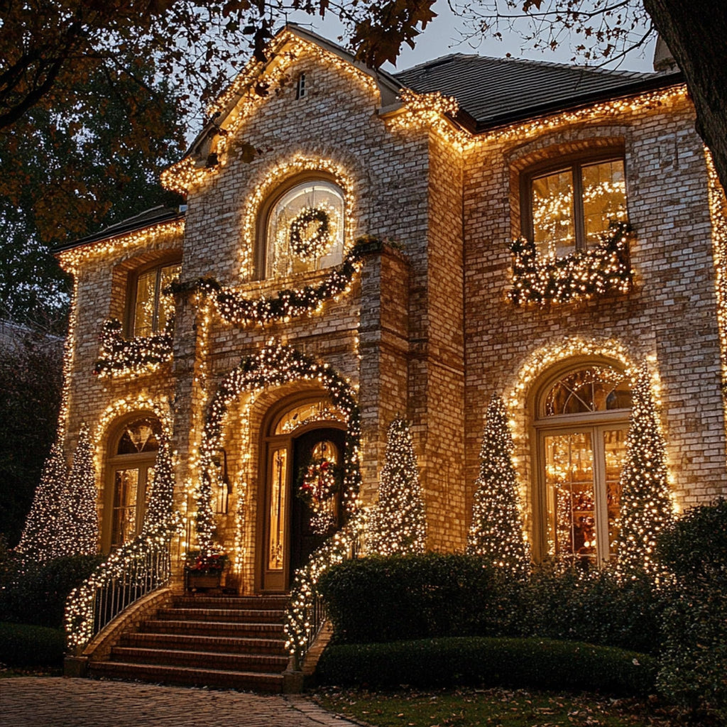 TW SHINE Warm White Christmas Lights Outdoor, 20FT 100 Count Incandescent Christmas Light Indoor, Waterproof Christmas Tree String Lights for Xmas Decorations