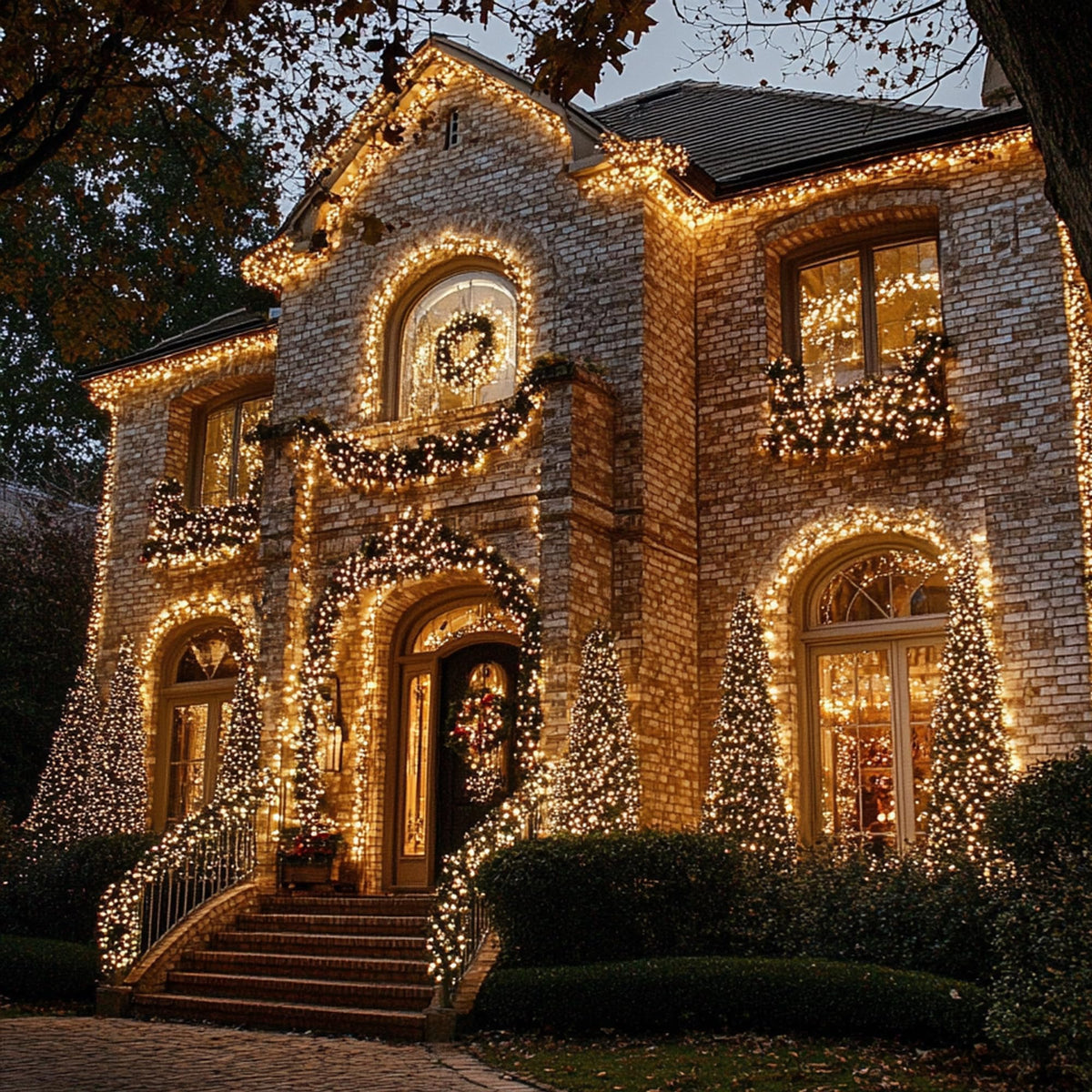 TW SHINE Warm White Christmas Lights Outdoor, 20FT 100 Count Incandescent Christmas Light Indoor, Waterproof Christmas Tree String Lights for Xmas Decorations