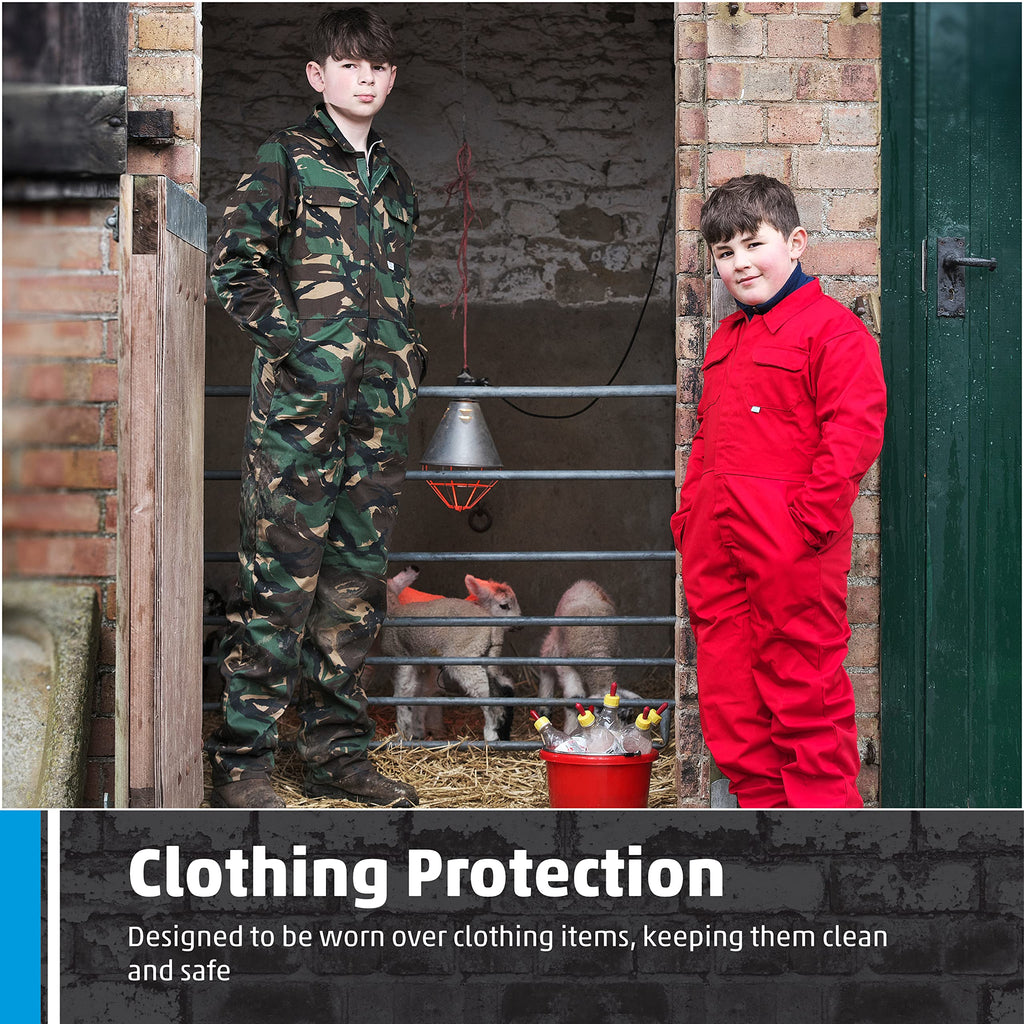 Fort - Tearaway Junior Coverall - Junior Kids Overall - Features Velcro Fastening -Secure Pockets - Durable - Kids Boiler Suit - Handy Overalls for Children