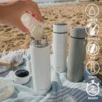 Nuby Baby Milk Powder Dispensers - Easy to Pour |Travel Ready | Compatible with Most Bottles, Including RapidCool (Pack of 6)