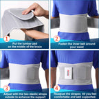 FEATOL Back Brace for Men & Women, Lower Back, Sciatica Pain Relief