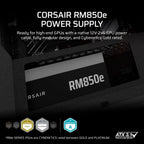 CORSAIR RM850e (2025) Fully Modular Low-Noise ATX Power Supply – Black