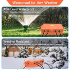 Hrensaw Medium Outdoor Electrical Box(10.6x5.5x4.5inch),Weatherproof Connection Box w/6 Cable Entry,IP54 Waterproof Extension Cord Cover Protect Power Strip,Timer,Plug,Holiday Lights,Black