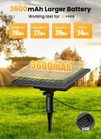 Brightown 52FT Solar String Lights Outdoor Waterproof, Last 30+ Hrs Runtime