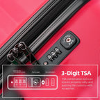 ATX Luggage Extra Large Suitcase Super Lightweight Durable ABS Hard Shell Suitcase with 4 Wheels and Built-in TSA Lock (Black, 32 Inches,132 Liter)