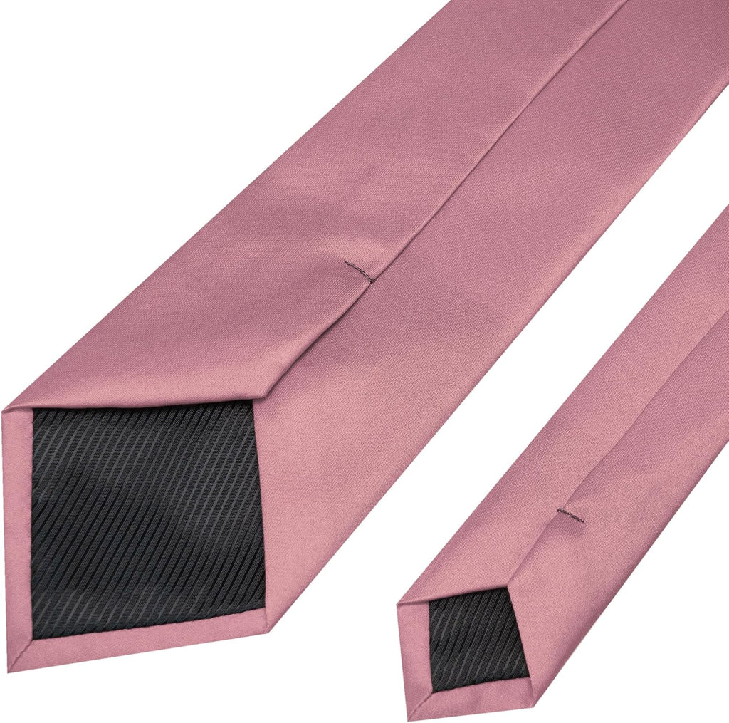 RBOCOTT Solid Color Tie Mens Necktie for Business and Wedding Party