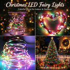 Joomer Solar Fairy Lights, 2-Pack Total 80FT 240LED Lights, Warm White