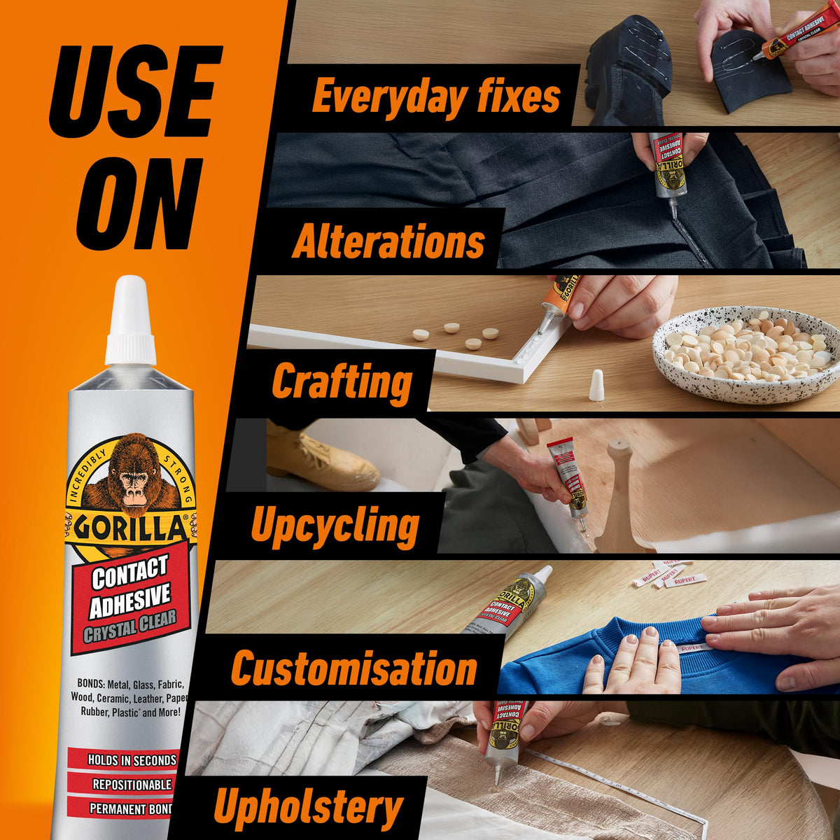 Gorilla Contact Adhesive 75g (6 Pack)