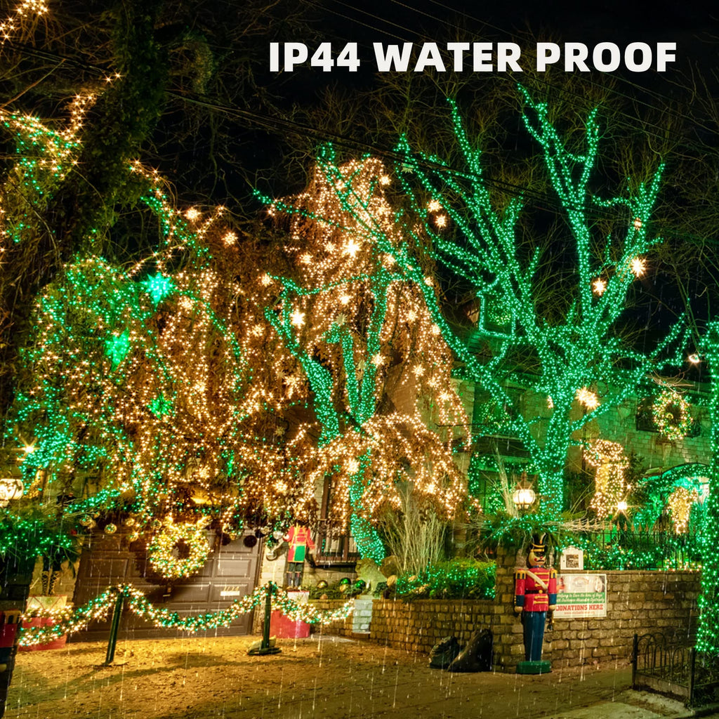TW SHINE Warm White Christmas Lights Outdoor, 20FT 100 Count Incandescent Christmas Light Indoor, Waterproof Christmas Tree String Lights for Xmas Decorations