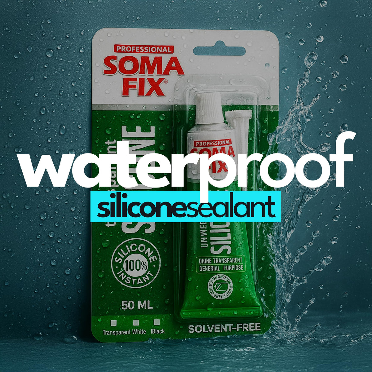 Brown Silicone Sealant, Waterproof & Flexible Sealant and Adhesive - 280ml