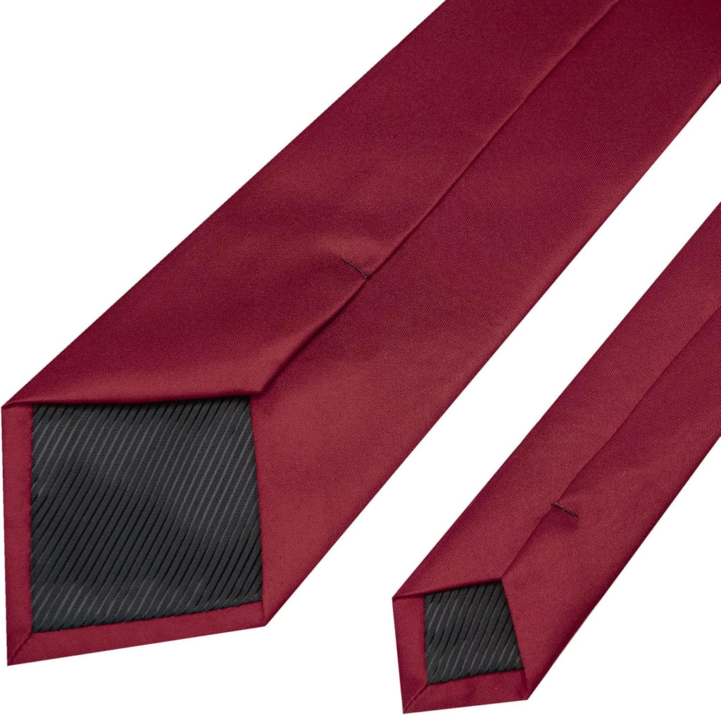RBOCOTT Solid Color Tie Mens Necktie for Business and Wedding Party