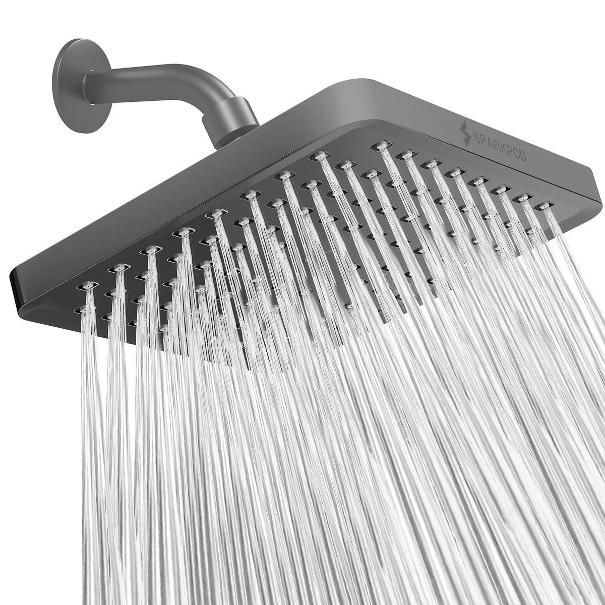 SparkPod Rain Shower Head, 6 Inch Round, Luxury Polished Chrome Finish