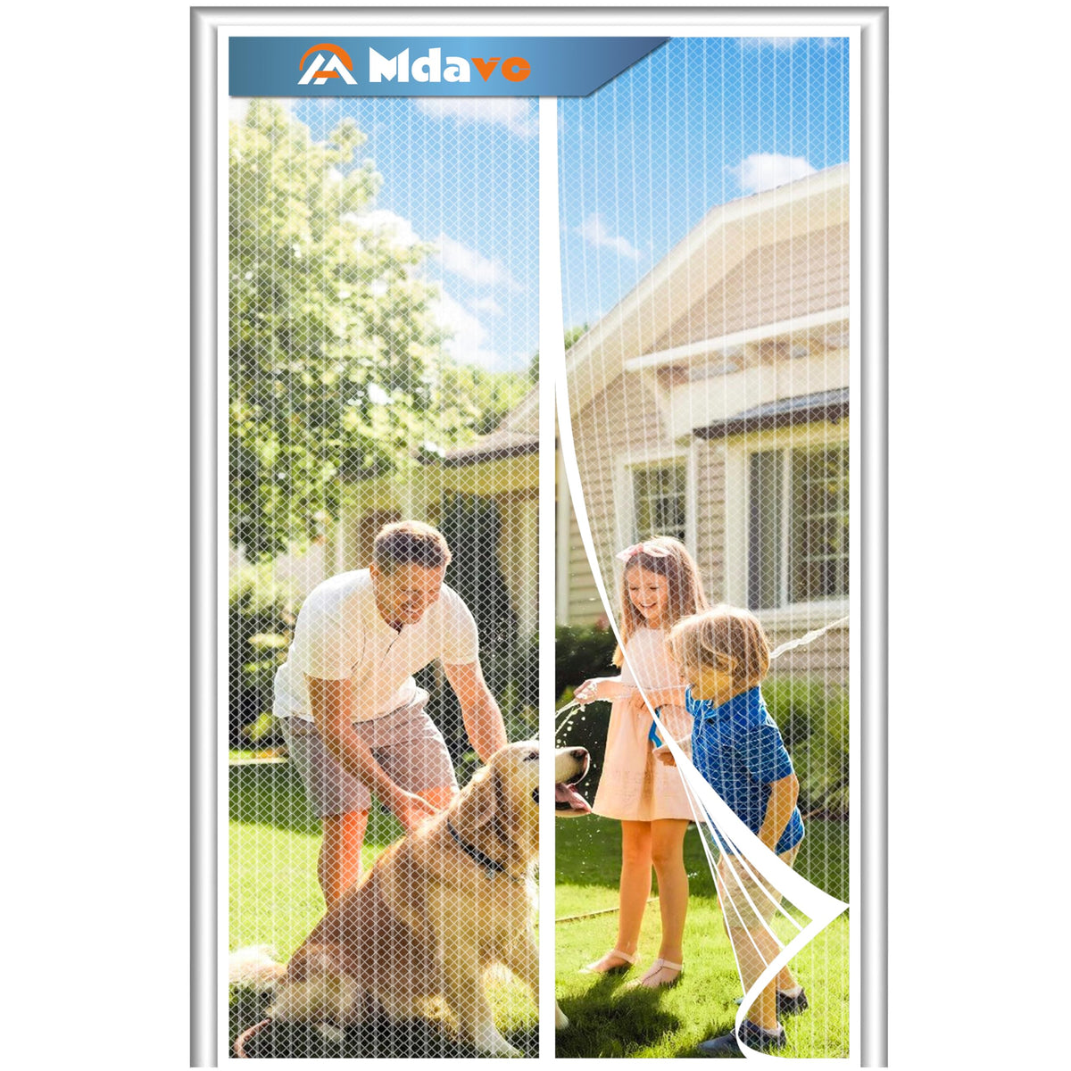 Magnetic Screen Door, Fit Door Size 32 x 96 Inches, Screen Doors with Magnets, Pet & Kid Friendly，Works with Front Doors, Sliding Doors ‎Black