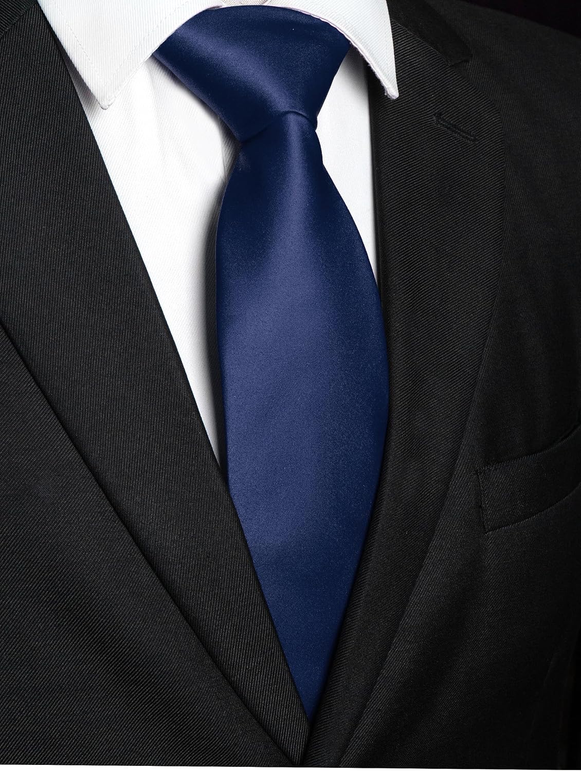 RBOCOTT Solid Color Tie Mens Necktie for Business and Wedding Party