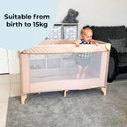 My Babiie MBTC1 Travel Cot from Birth to 15kg - Blush Pink