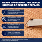 Bartoline Ready Mixed Wood Filler Brown 500g – Durable & Easy-to-Use Filler for Interior & Exterior Wood Repairs
