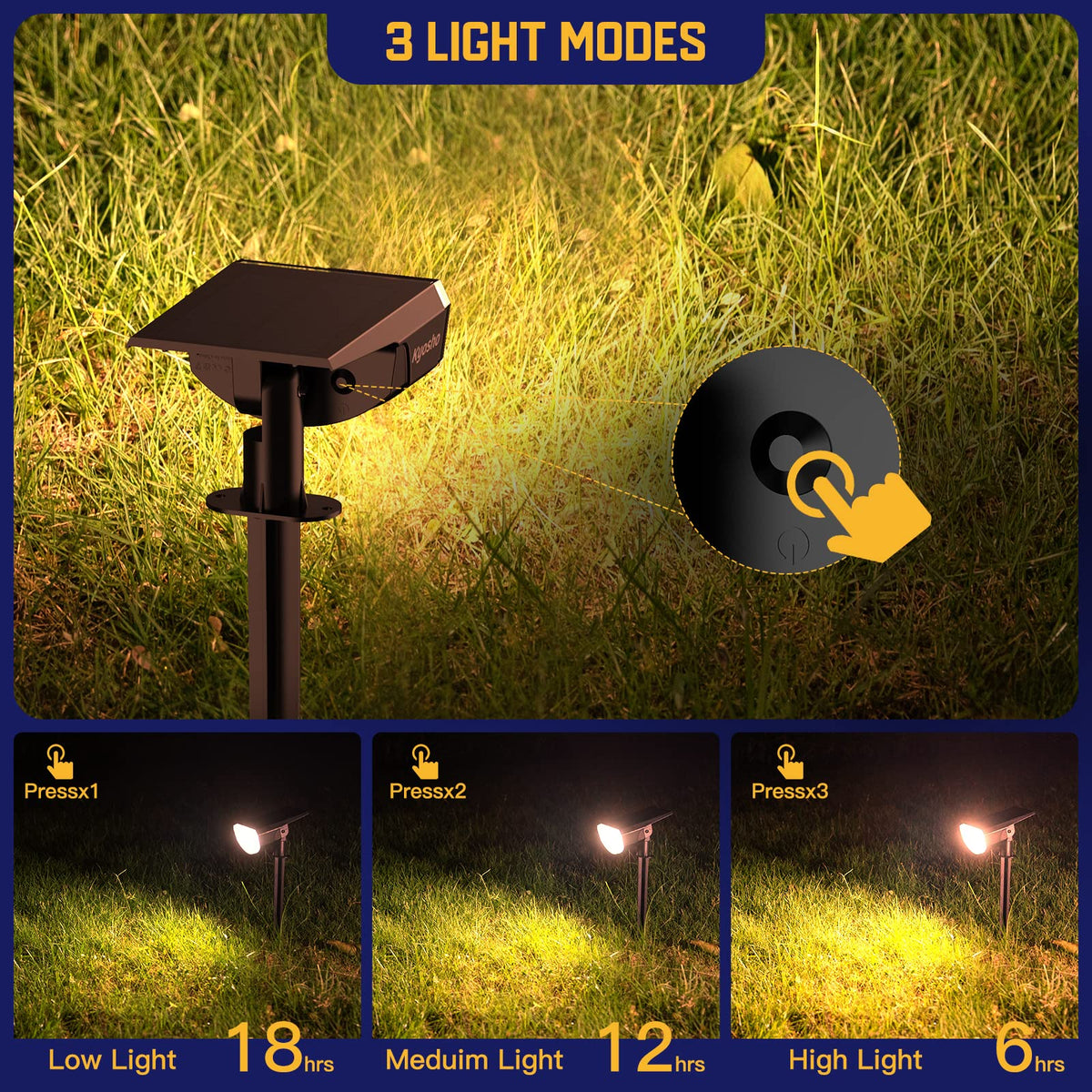 Kyosho Solar Halloween Decorations Outdoor Halloween Lights Outdoor 2 Pack