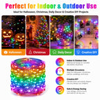 Dazzle Bright Fairy Lights Battery Operated, 20 FT 60 LED Silver Wire Waterproof Battery Operated String Lights, Christmas Decorations for Indoor Outdoor Bedroom Yard Decor, Red