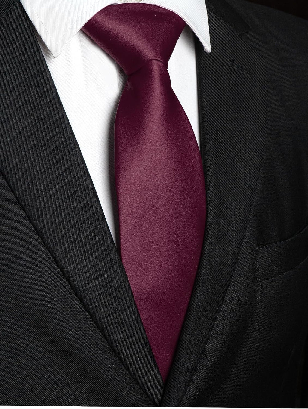 RBOCOTT Solid Color Tie Mens Necktie for Business and Wedding Party