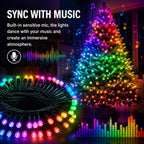 Dazzle Bright 300 LED Christmas String Lights, 100 FT Connectable Waterproof String Lights Green Wire with 8 Modes, Christmas Decorations for Indoor Outdoor Xmas Party Yard Garden (Warm White)