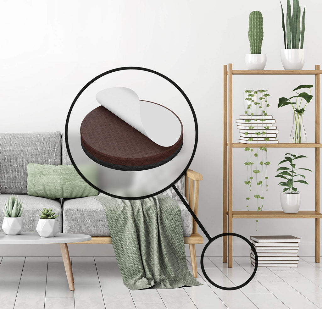 Slipstick GorillaPads Non Slip Furniture Pads/Gripper Floor Protectors (Set of 4) 3 Inch Square Self Adhesive Rubber Stoppers for Furniture Legs, CB155