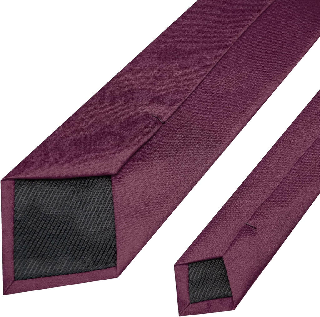 RBOCOTT Solid Color Tie Mens Necktie for Business and Wedding Party