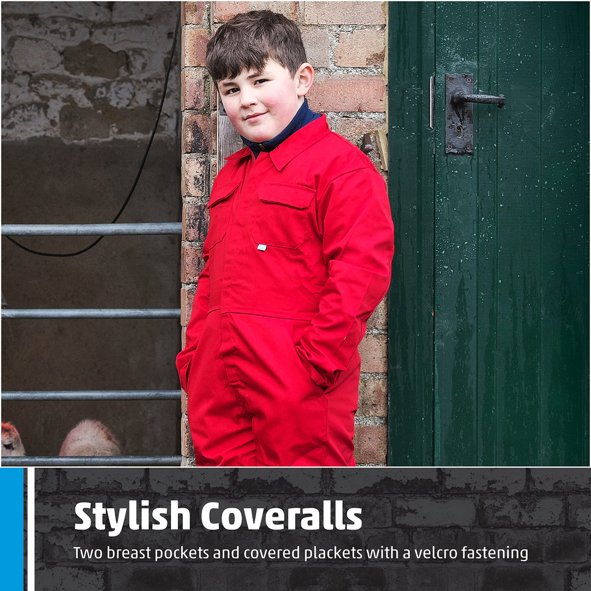 Fort - Tearaway Junior Coverall - Junior Kids Overall - Features Velcro Fastening -Secure Pockets - Durable - Kids Boiler Suit - Handy Overalls for Children
