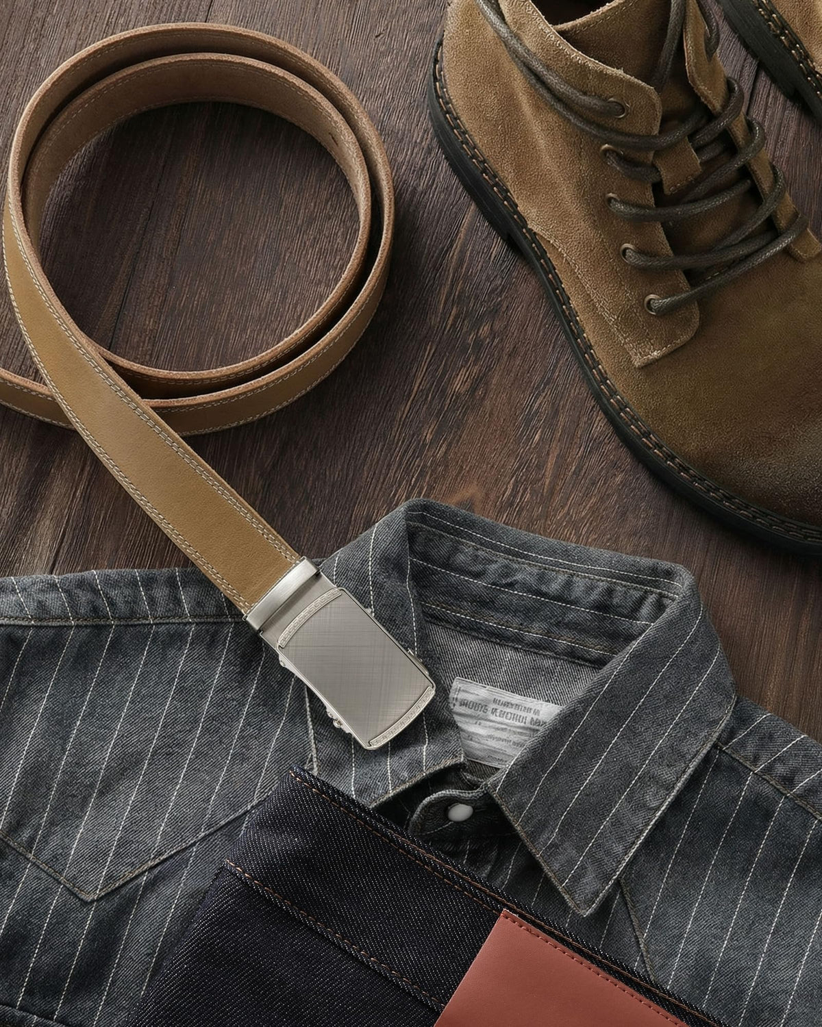 CHAOREN Belts for Men, 1 3/8" Ratchet Mens Belt Leather for Jeans, Dress