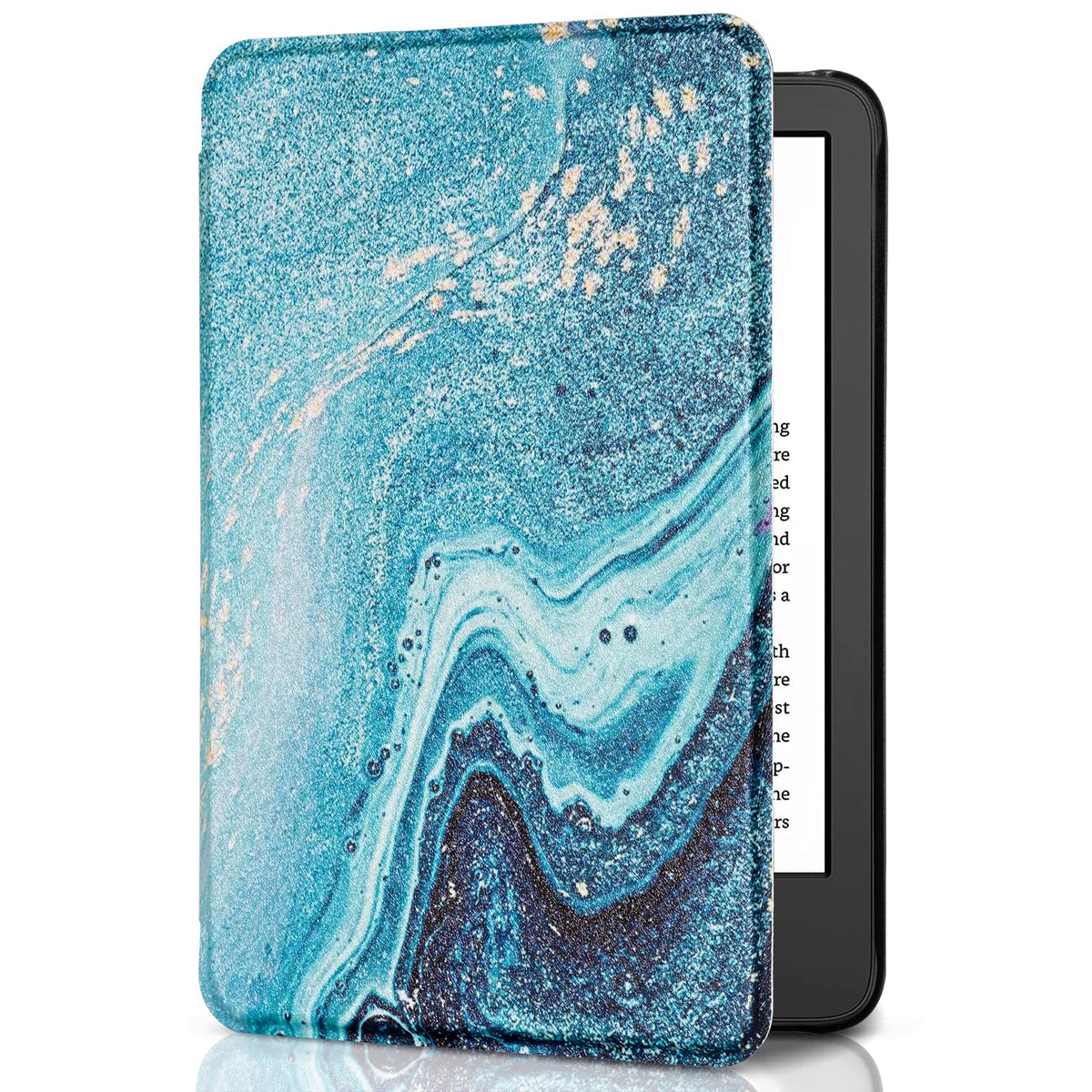 CoBak Case for 6" Kindle 11th Generation 2024 and 2022, Premium PU Leather Smart Cover with Auto Sleep/Wake for Kindle, Black
