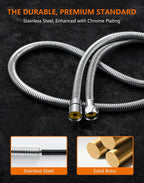 Shower Hose 3m, GRIFEMA G851-30 Stainless Steel Shower Pipe, Anti-Kink