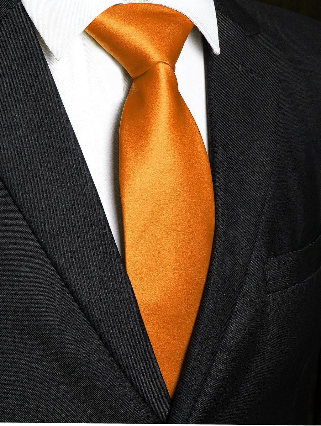 RBOCOTT Solid Color Tie Mens Necktie for Business and Wedding Party
