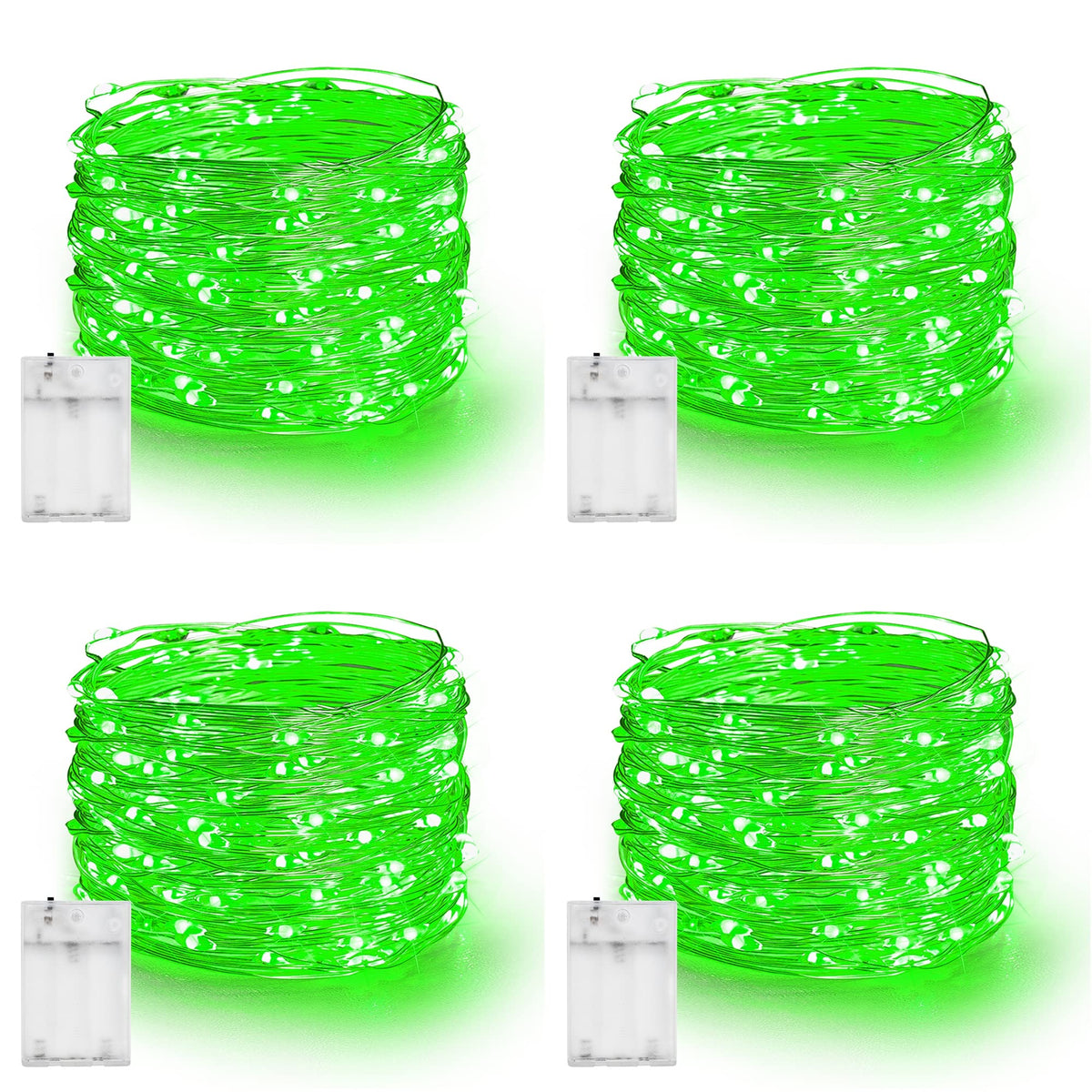 Dazzle Bright Fairy Lights Battery Operated, 20 FT 60 LED Silver Wire Waterproof Battery Operated String Lights, Christmas Decorations for Indoor Outdoor Bedroom Yard Decor, Red