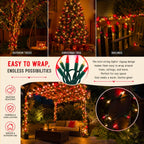 TW SHINE Warm White Christmas Lights Outdoor, 20FT 100 Count Incandescent Christmas Light Indoor, Waterproof Christmas Tree String Lights for Xmas Decorations