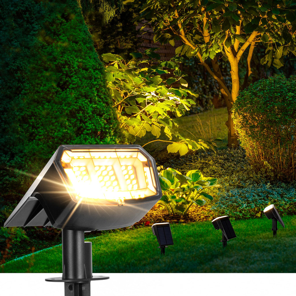 AUDERWIN Solar Spot Lights Outdoor Waterproof, 6 Packs, Neutral White