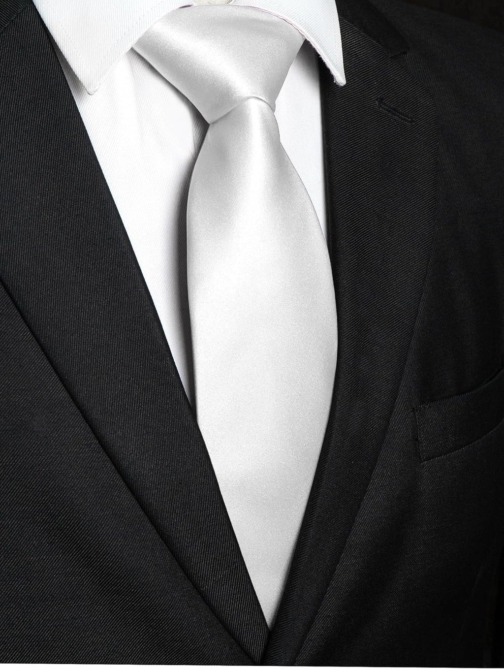 RBOCOTT Solid Color Tie Mens Necktie for Business and Wedding Party