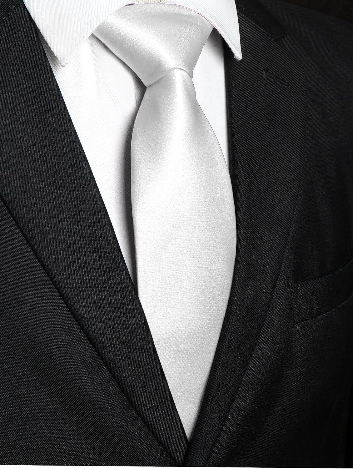 RBOCOTT Solid Color Tie Mens Necktie for Business and Wedding Party