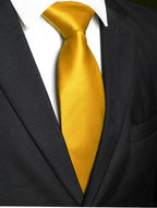 RBOCOTT Solid Color Tie Mens Necktie for Business and Wedding Party