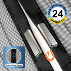 METAONLY Magnetic Screen Door Mesh, Works for Patio, Sliding Door, Keeps Bug Mosquito Out, Fresh Air Flow, Fits 32" x 80" Door - Curtain Size 34" x 82", Black with Lace