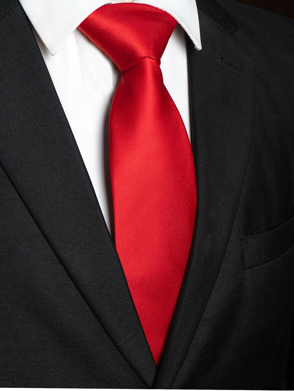 RBOCOTT Solid Color Tie Mens Necktie for Business and Wedding Party