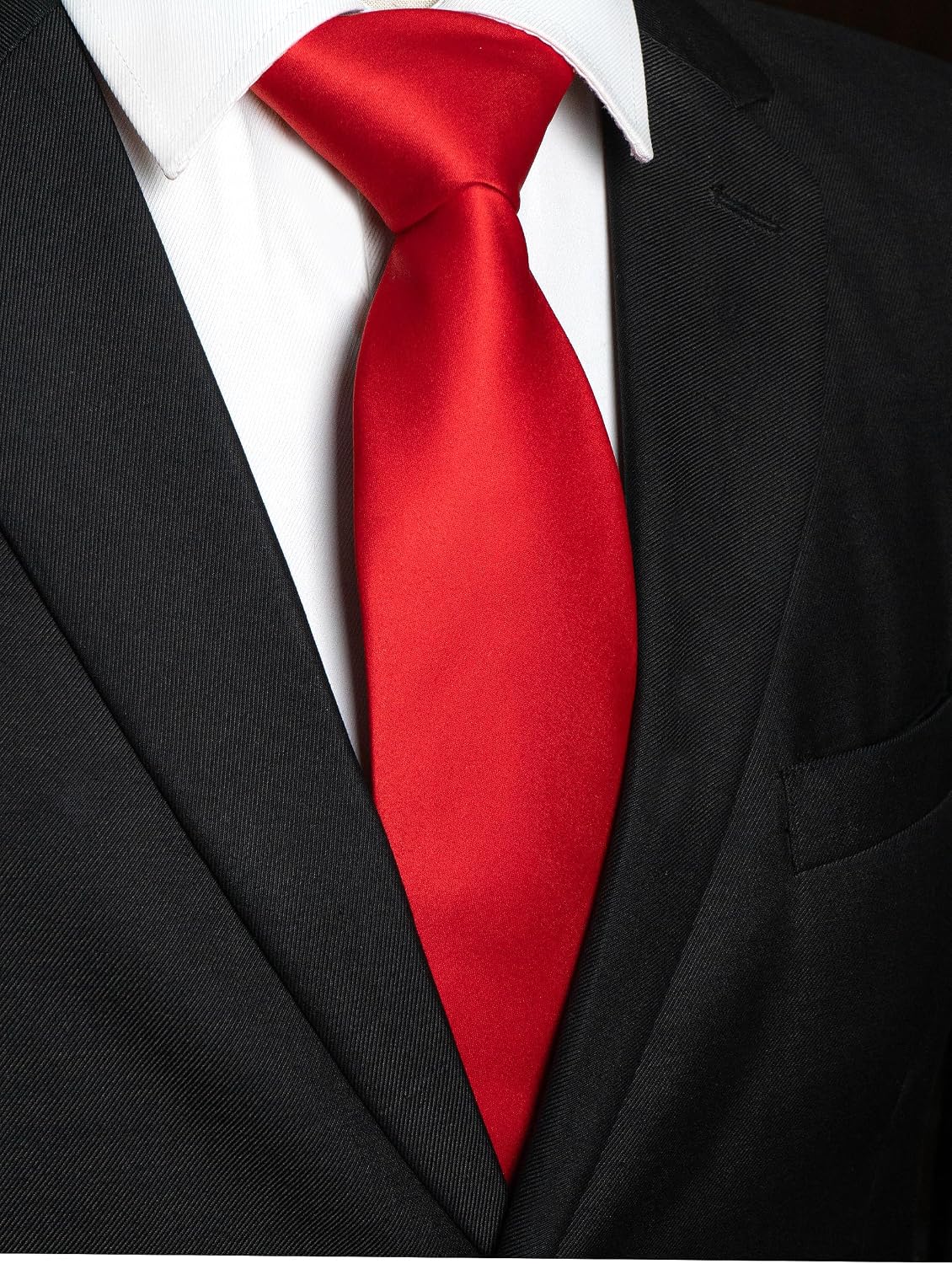 RBOCOTT Solid Color Tie Mens Necktie for Business and Wedding Party
