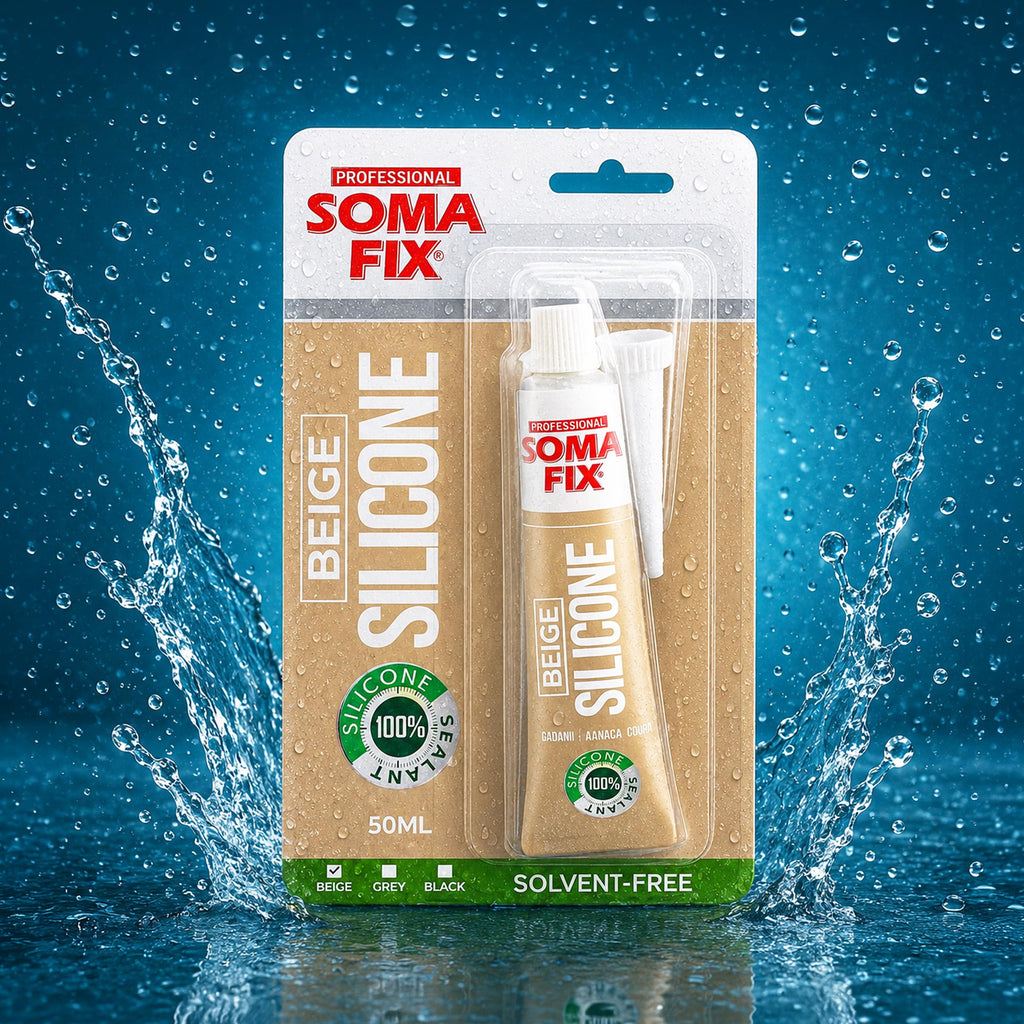 Brown Silicone Sealant, Waterproof & Flexible Sealant and Adhesive - 280ml