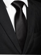 RBOCOTT Solid Color Tie Mens Necktie for Business and Wedding Party