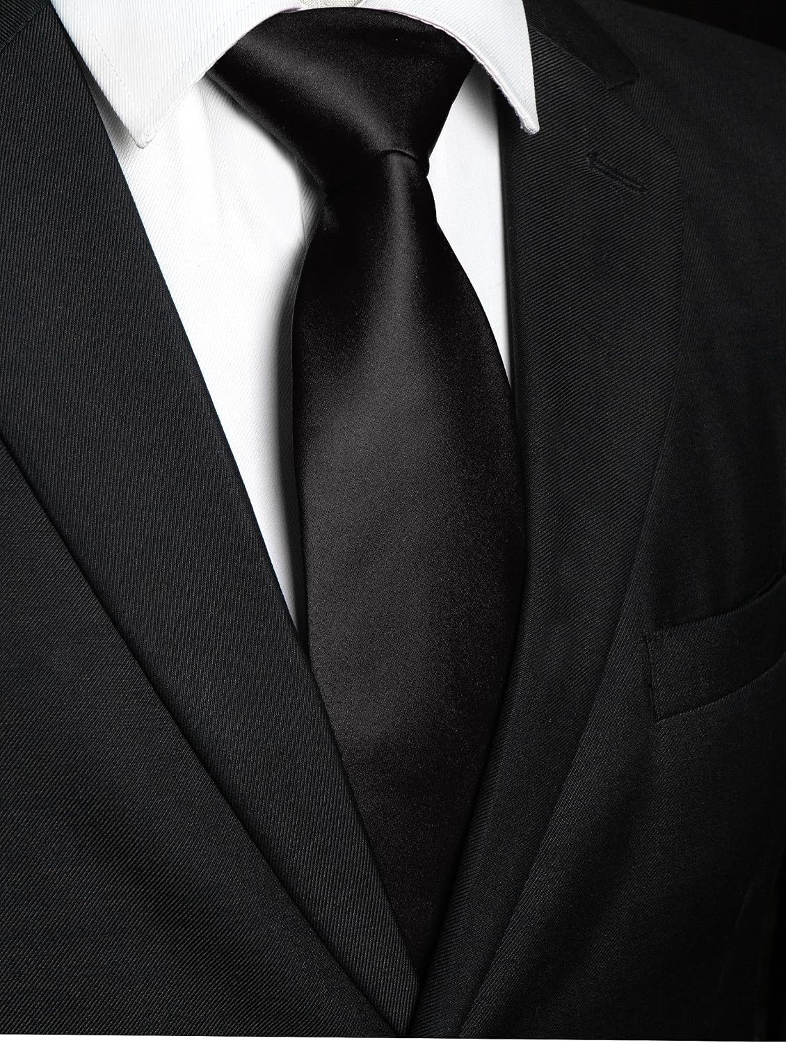 RBOCOTT Solid Color Tie Mens Necktie for Business and Wedding Party