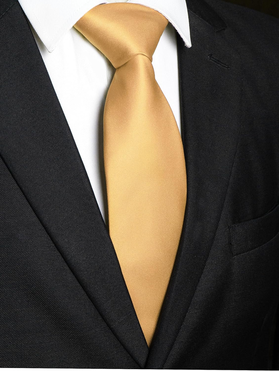 RBOCOTT Solid Color Tie Mens Necktie for Business and Wedding Party