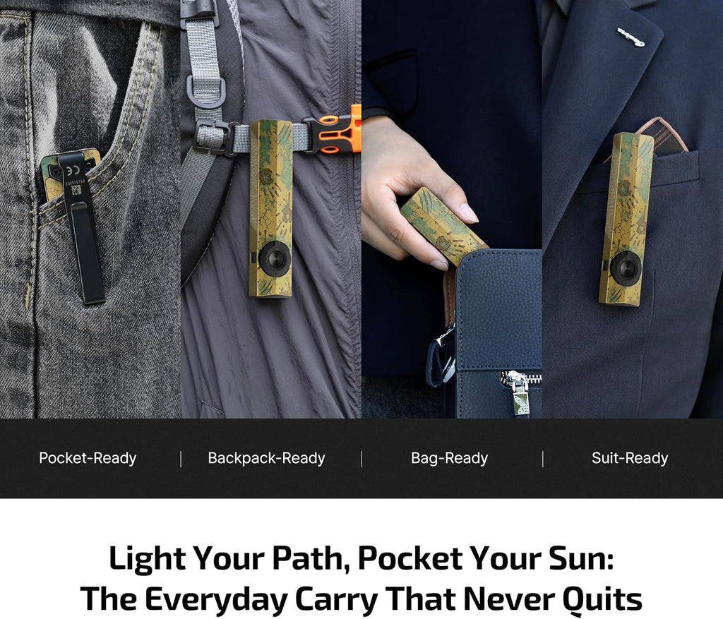 OLIGHT ArkPro EDC Flat Flashlight Rechargeable, Pocket Light, Black CW